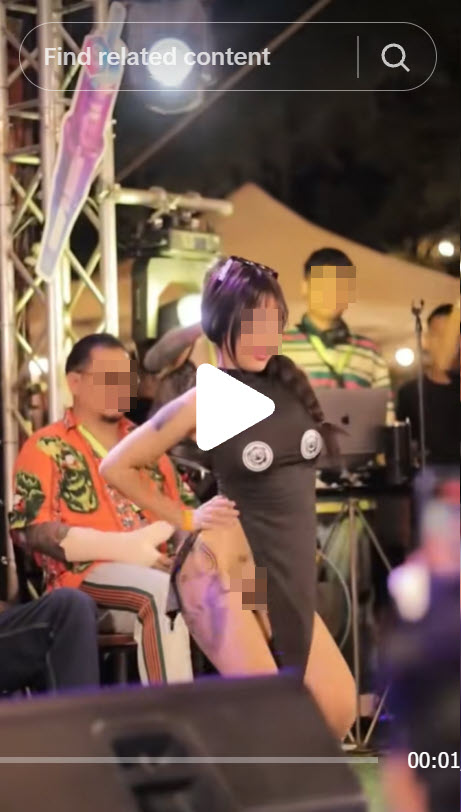  ดราม่าประกวดรอยสัก สาวเต้นโชว์หวิวบนเวที