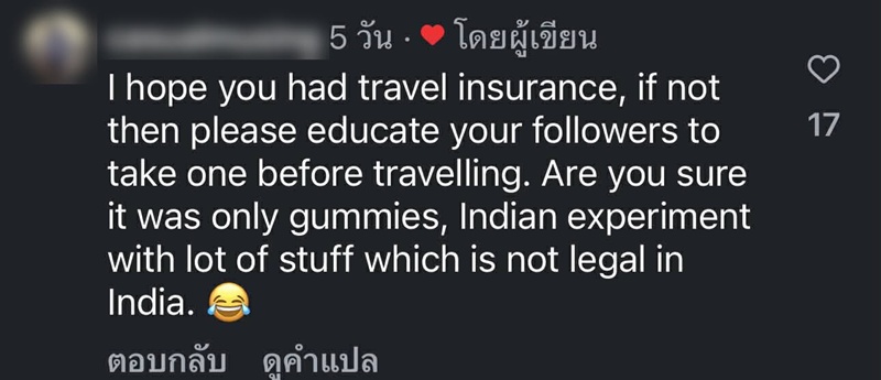 สาวอินเดียเตือนคนเที่ยวไทย หลังกินเยลลี่ปริศนาแล้วป่วยเข้า รพ.