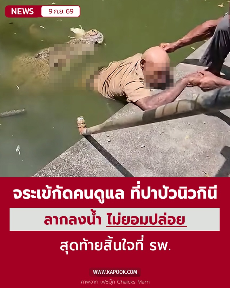 จระเข้กัดลากลงน้ำ จระเข้กัดลากลงน้ำ