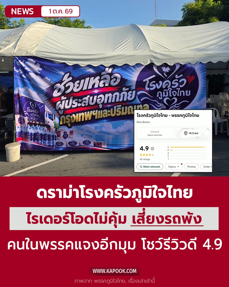 ดราม่า โรงครัวภูมิใจไทย ดราม่า โรงครัวภูมิใจไทย
