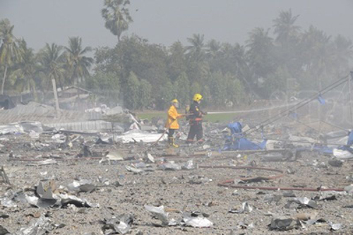 พลุระเบิด สวนแตง สุพรรณบุรี