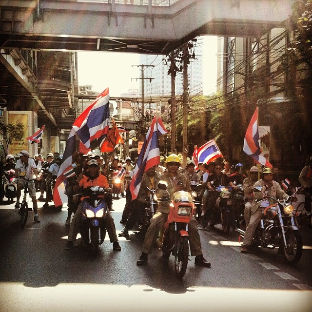 ประมวลภาพชัตดาวน์กรุงเทพฯ คนร่วมม็อบ กปปส. bangkok shutdown