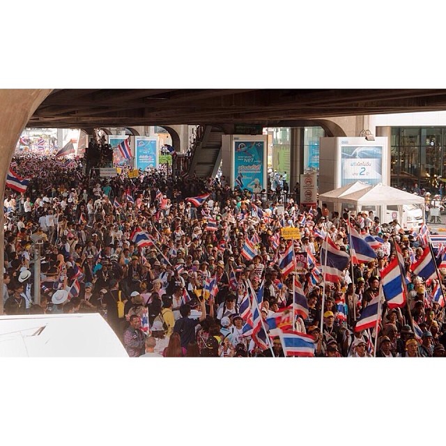 ประมวลภาพชัตดาวน์กรุงเทพฯ คนร่วมม็อบ กปปส. bangkok shutdown