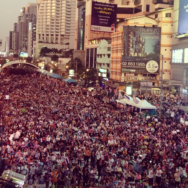 ประมวลภาพชัตดาวน์กรุงเทพฯ คนร่วมม็อบ กปปส. bangkok shutdown