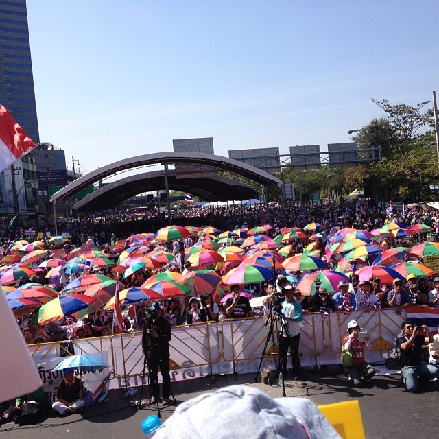ประมวลภาพชัตดาวน์กรุงเทพฯ คนร่วมม็อบ กปปส. bangkok shutdown
