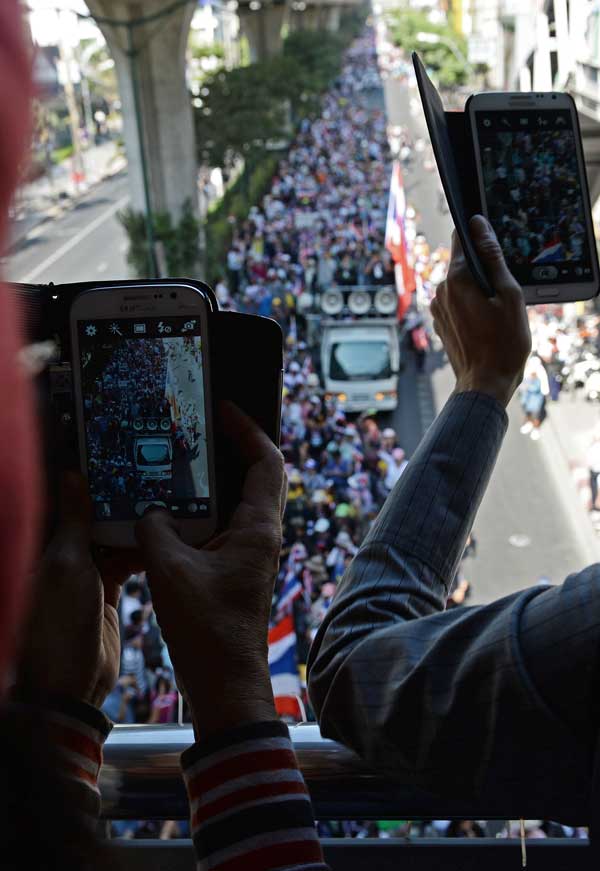 ประมวลภาพชัตดาวน์กรุงเทพฯ คนร่วมม็อบ กปปส. bangkok shutdown 
