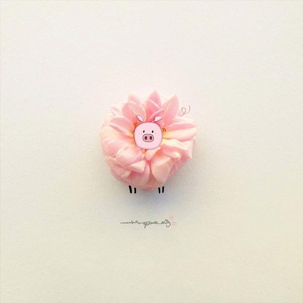 งานศิลปะจากดอกไม้ 