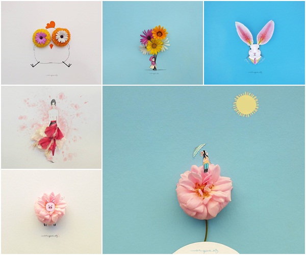 งานศิลปะจากดอกไม้ 