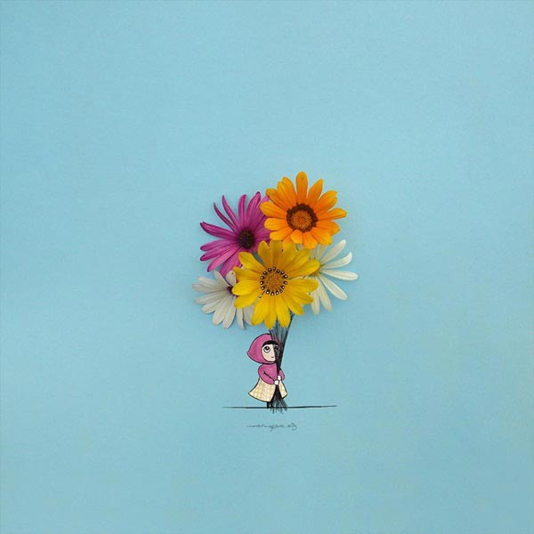 งานศิลปะจากดอกไม้ 