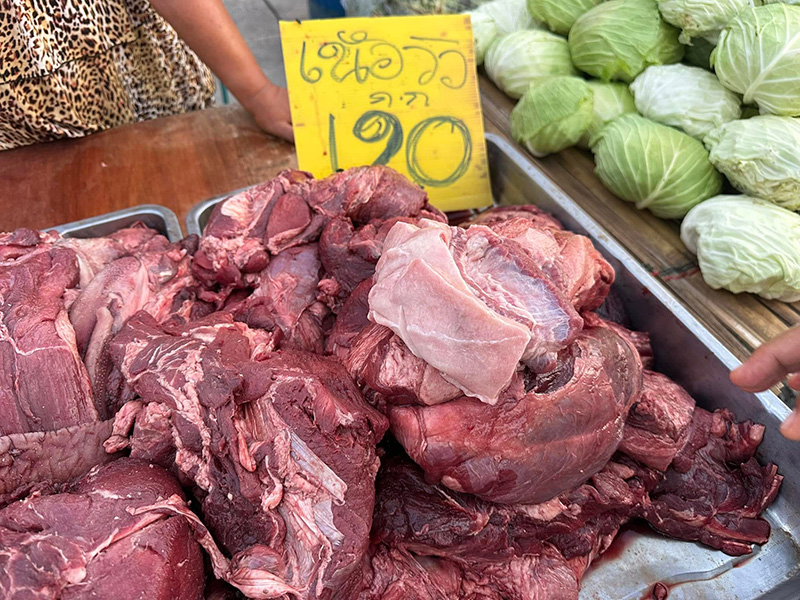 เนื้อวัวปลอม ใช้เนื้อหมูย้อมเลือดวัว