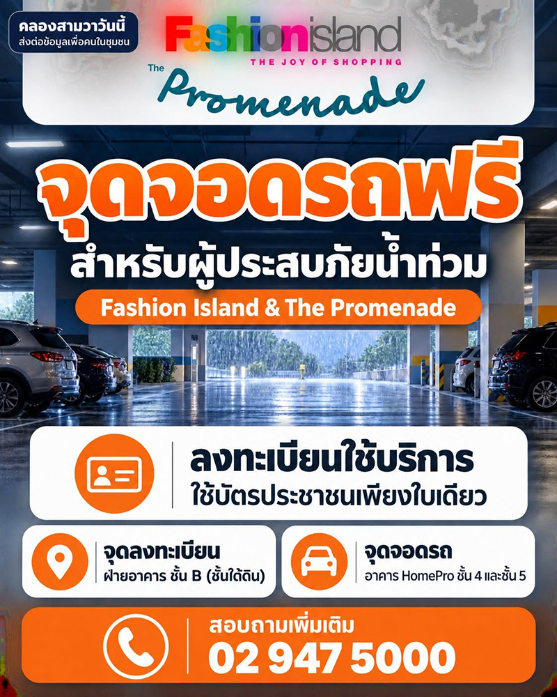 ที่จอดรถ น้ำท่วม