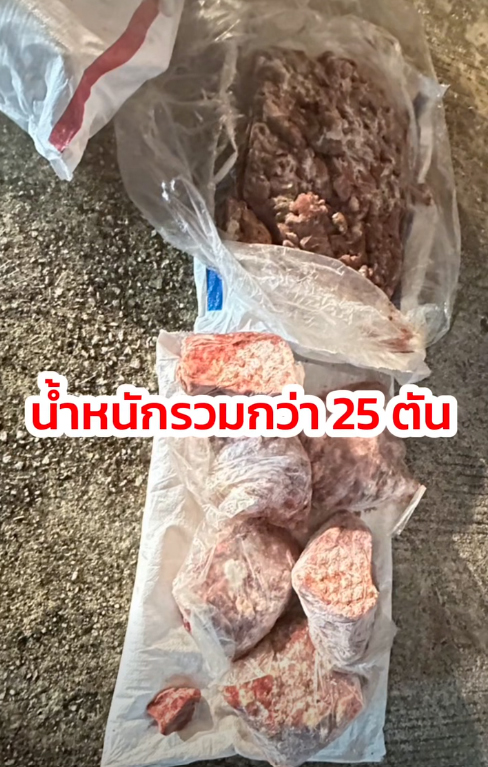 ยึดซากเครื่องในไก่เถื่อนกว่า 25 ตัน
