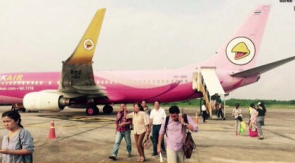 นกแอร์บินจอดฉุกเฉิน ที่สุราษฎร์ฯ หลังบินชนนกตัวใหญ่