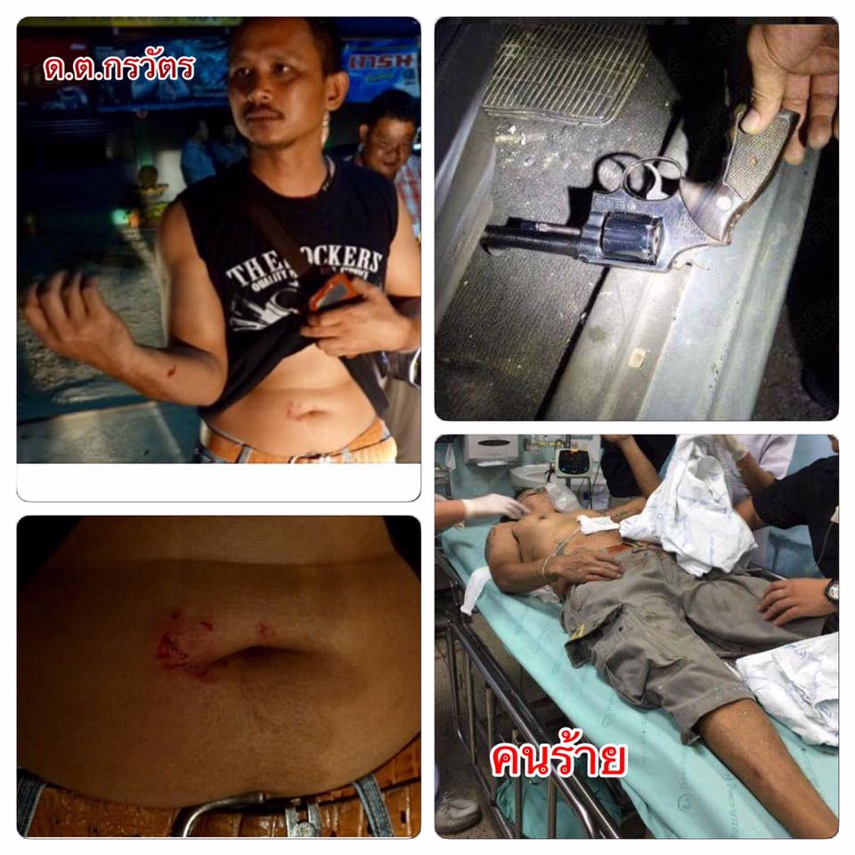 ตำรวจถูกคนร้ายยิงระยะเผาขน แต่ยิงไม่เข้า