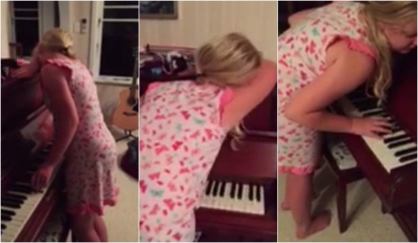 สาวน้อยละเมอเล่นเปียโน