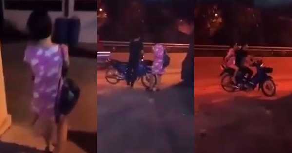 หนุ่มเดินไปส่งเมียให้ชายชู้