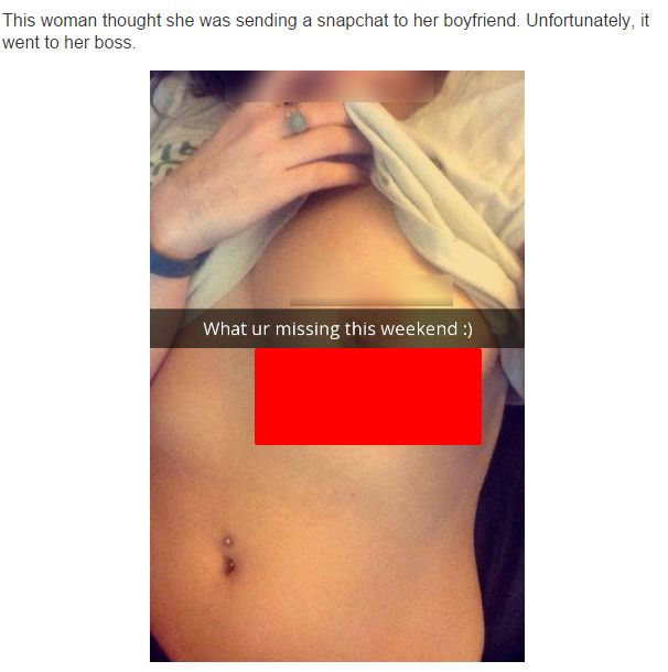 สาวส่งรูปเปิดเต้าให้แฟนหนุ่ม ดันส่งผิดให้เจ้านาย