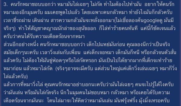 ฝากถึงคนรักหมา วอนอ่านอีกมุมจากผู้ที่ได้รับความเดือดร้อนจากหมาจร 