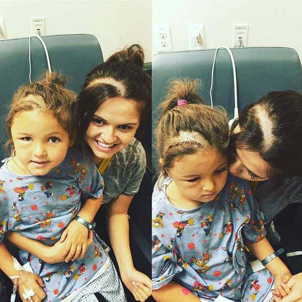 แม่โกนผมแหว่งเป็นเพื่อนลูก