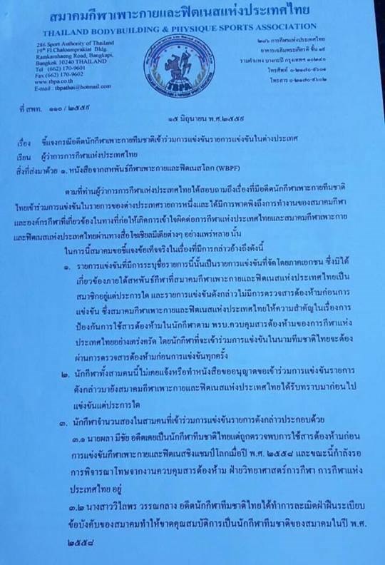 ดราม่าสมาคมเพาะกาย