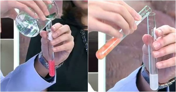 พิสูจน์ชัด ๆ สีที่ละลายจากเนื้อปลา เป็นสีย้อมหรือไม่