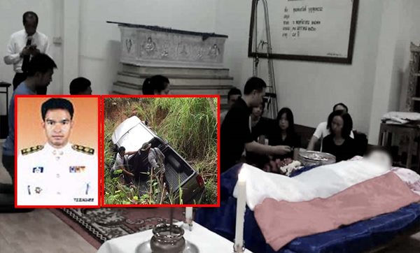 ชาวกระบี่สุดอาลัยนายอำเภอเมือง หลังประสบเหตุสลด รถกระบะพลิกตกคู