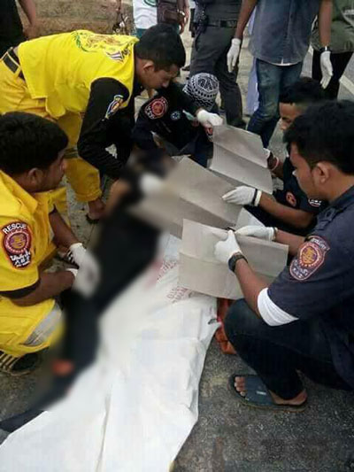 รถเก๋งตกหลุมก่อสร้าง