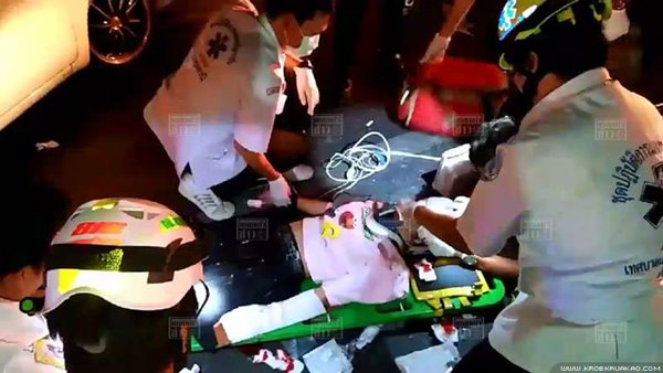 น้องจูน รปภ.สาว ประสบอุบัติเหตุ