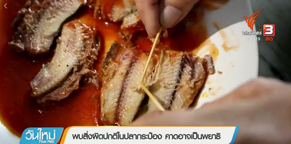 อ.เจษฎา เฉลยภาพข่าวพยาธิในปลากระป๋อง แท้จริงแล้วไม่ใช่พยาธิ