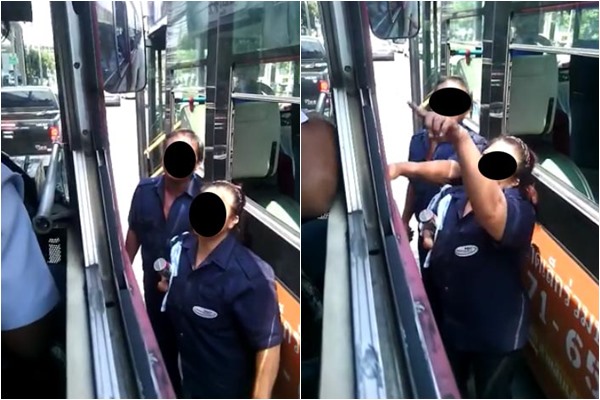 ศึกรถเมล์เดือดด่ากราด-ชกต่อยกลางถนน