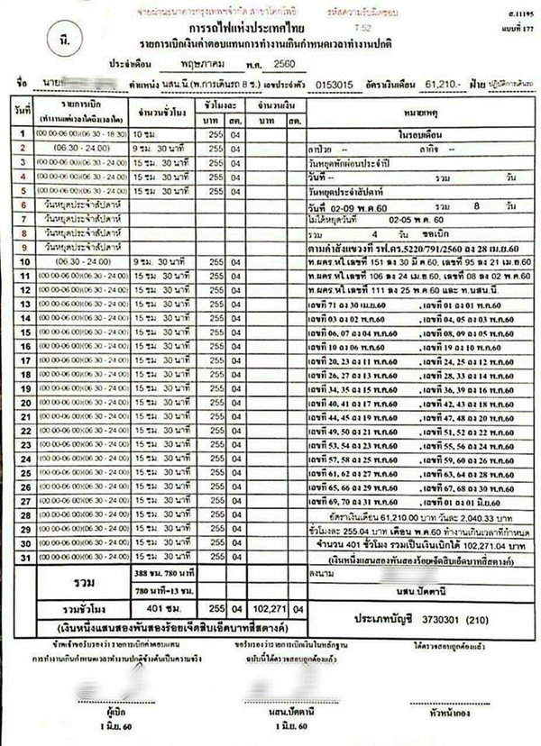 สั่งสอบ นายสถานีเบิกโอทีร่วมแสน