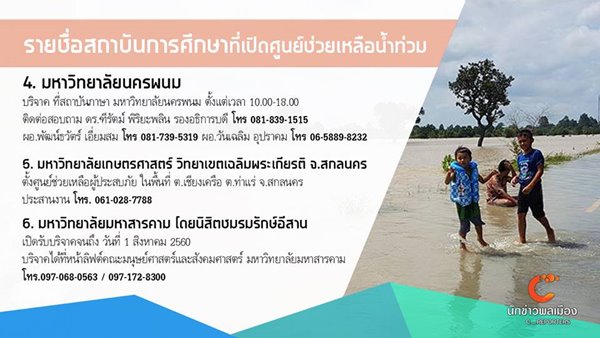 9 ช่องทางรับบริจาค ช่วยเหลือผู้ประสบภัยน้ำท่วมอีสาน 