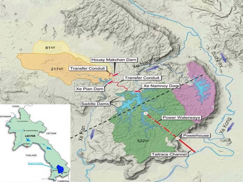 เขื่อนแตกที่ลาว
