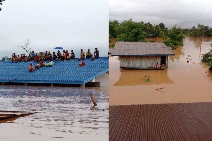 เขื่อนแตกที่ลาว