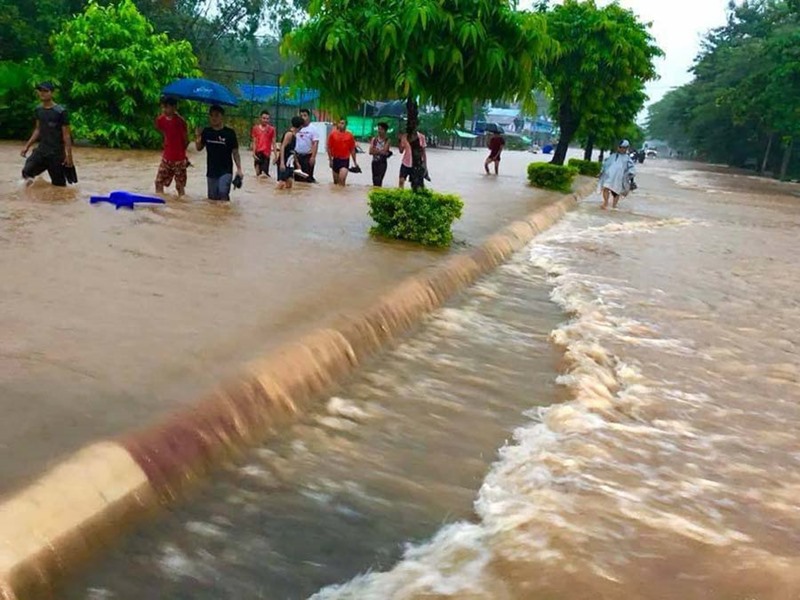 น้ำท่วม แผ่นดินไหวเมียนมา