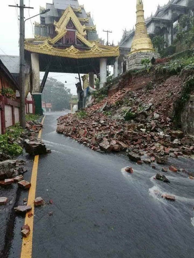 น้ำท่วม แผ่นดินไหวเมียนมา