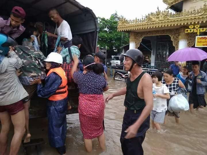 น้ำท่วม แผ่นดินไหวเมียนมา