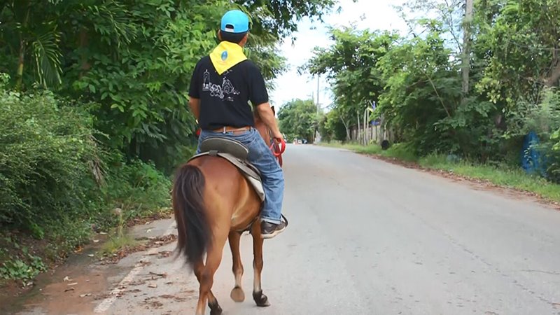 กำนันโคราช ควบม้าคู่ใจถามไถ่สารทุกข์สุขดิบชาวบ้าน