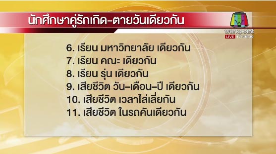 ลิสท์ ออย คู่รักเกิดตายวันเดียวกัน