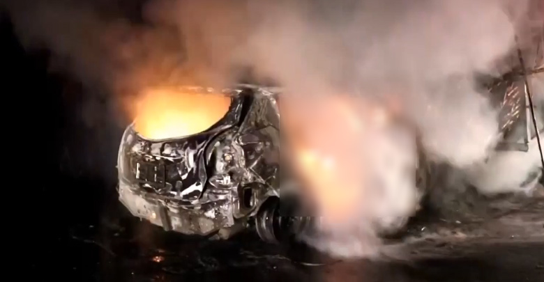 เก๋งชนท้ายรถไถพ่วง