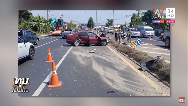 สอ.ซิ่งเก๋งชนกระบะ 