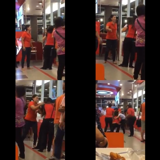 คลิป คุณป้ามหาโหด ยำเละพนักงาน KFC