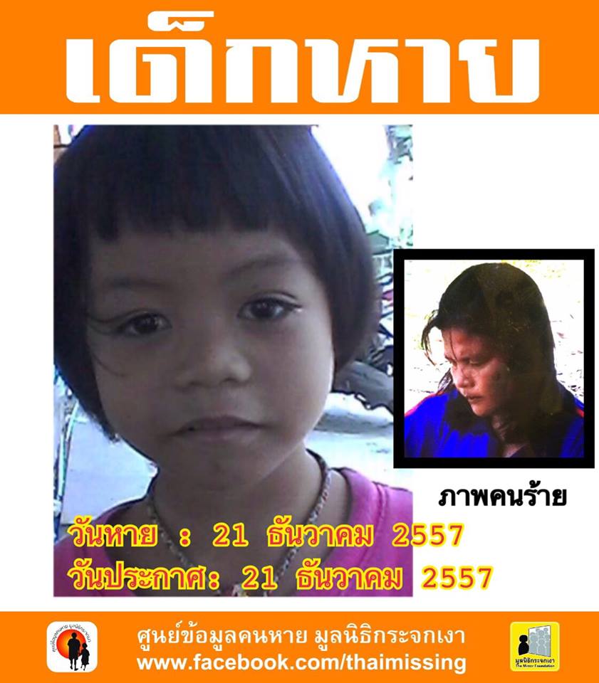 น้องใบเฟิร์น 6 ขวบ ถูกลักพาตัวย่านลำลูกกา