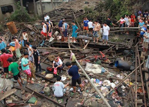 หม้อไอน้ำโรงงานย้อมผ้าระเบิด