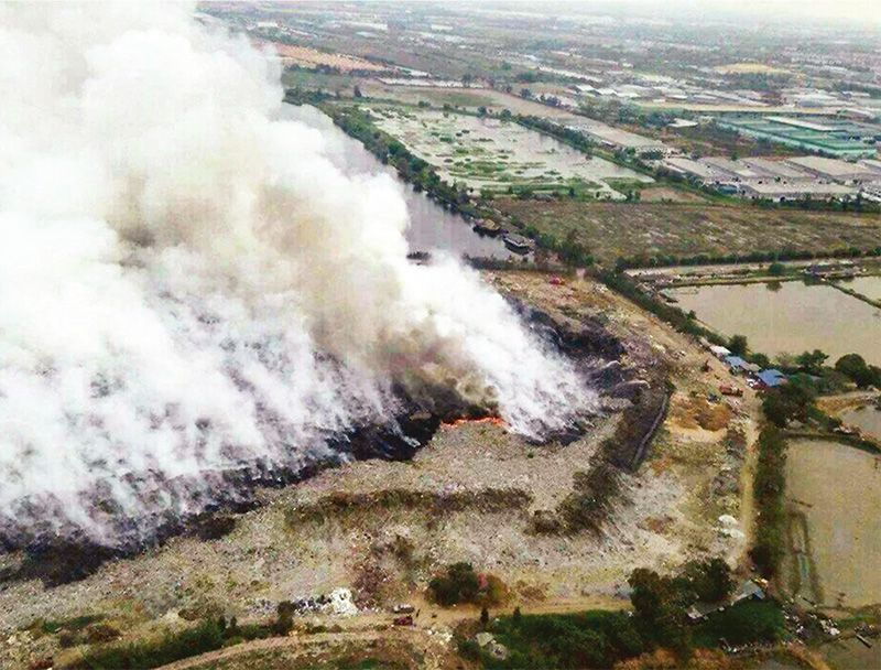 ไฟไหม้บ่อขยะ สมุทรปราการ