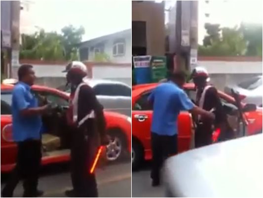 ตำรวจจราจร ตามจับแท็กซี่เมา ชนแล้วหนี ถูกจับยังอาละวาด