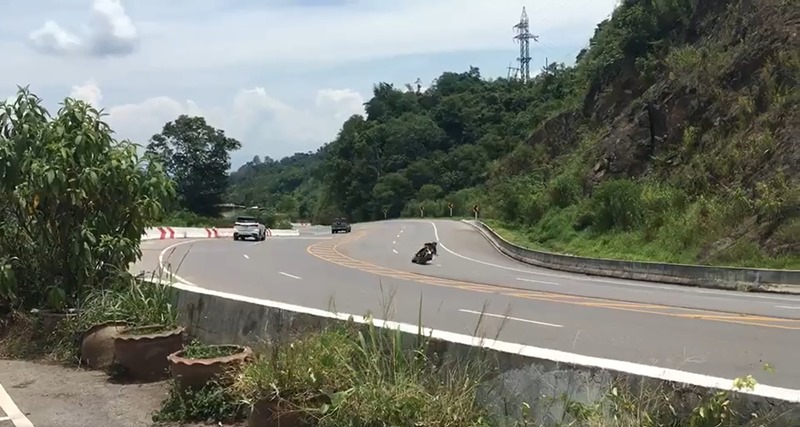 บิ๊กไบค์หลุดโค้งที่เขาค้อ