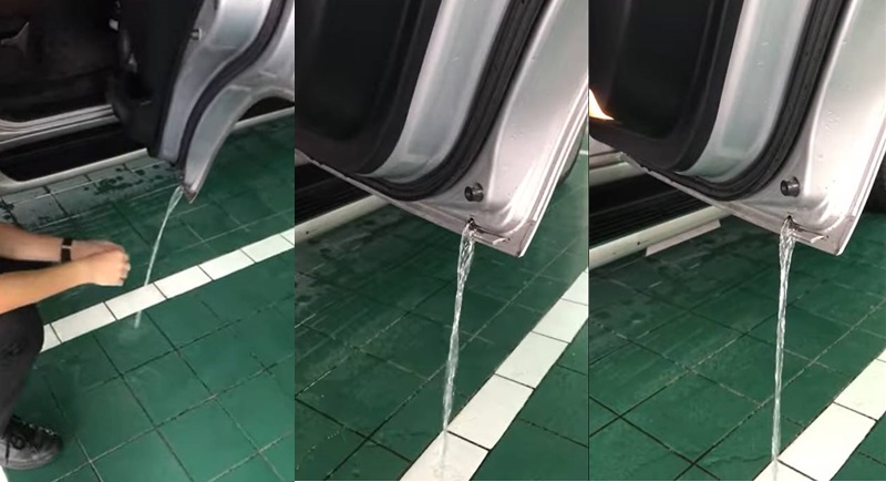 น้ำขังประตูรถ