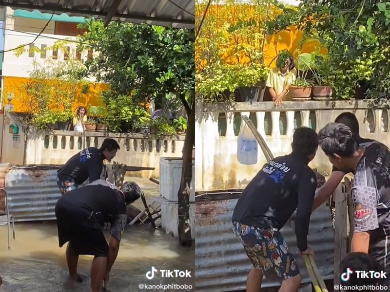 ช่วยเพื่อนบ้านน้ำท่วม