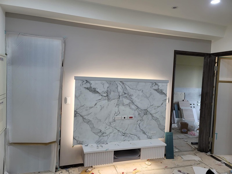 ผนังทีวีลายหินอ่อน